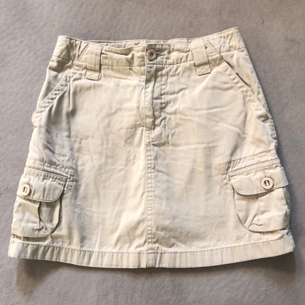 Land's End Skirt Girls Size 10 Tan Khaki Cargo‎